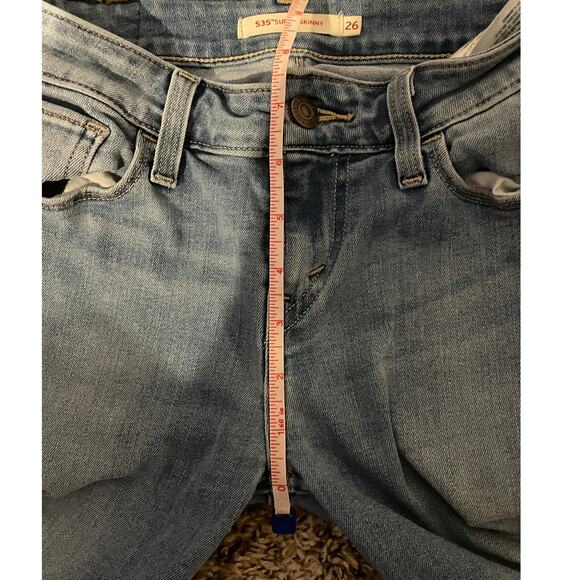 Levi's 535 Super Skinny Lightwash Jeans - Size 26 - Picture 6 of 8